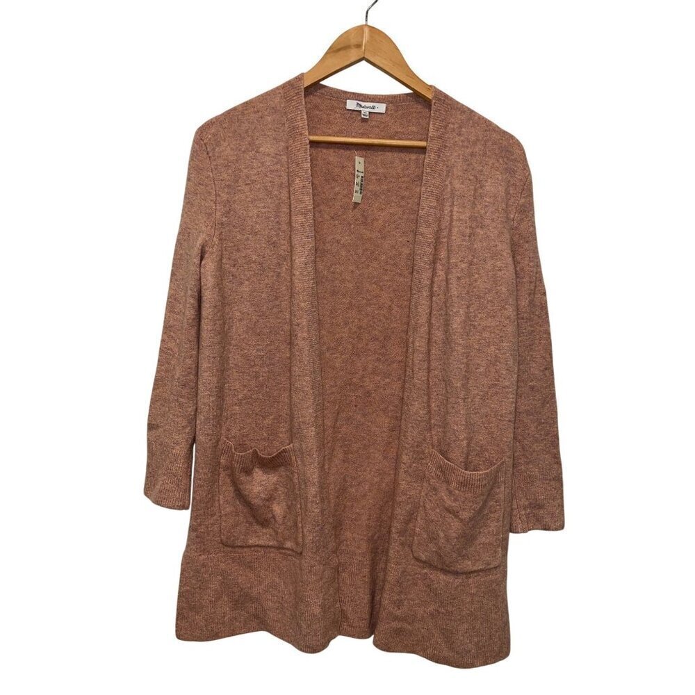 NWT Madewell Edgewaterv Bubble-Sleeve Cardigan Sweater /merino wool/alpaca/cXS